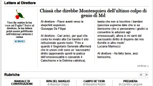 La richiesta di rettifica al "Foglio"