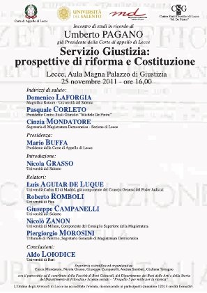 Giustizia: prospettive di riforma e Costituzione